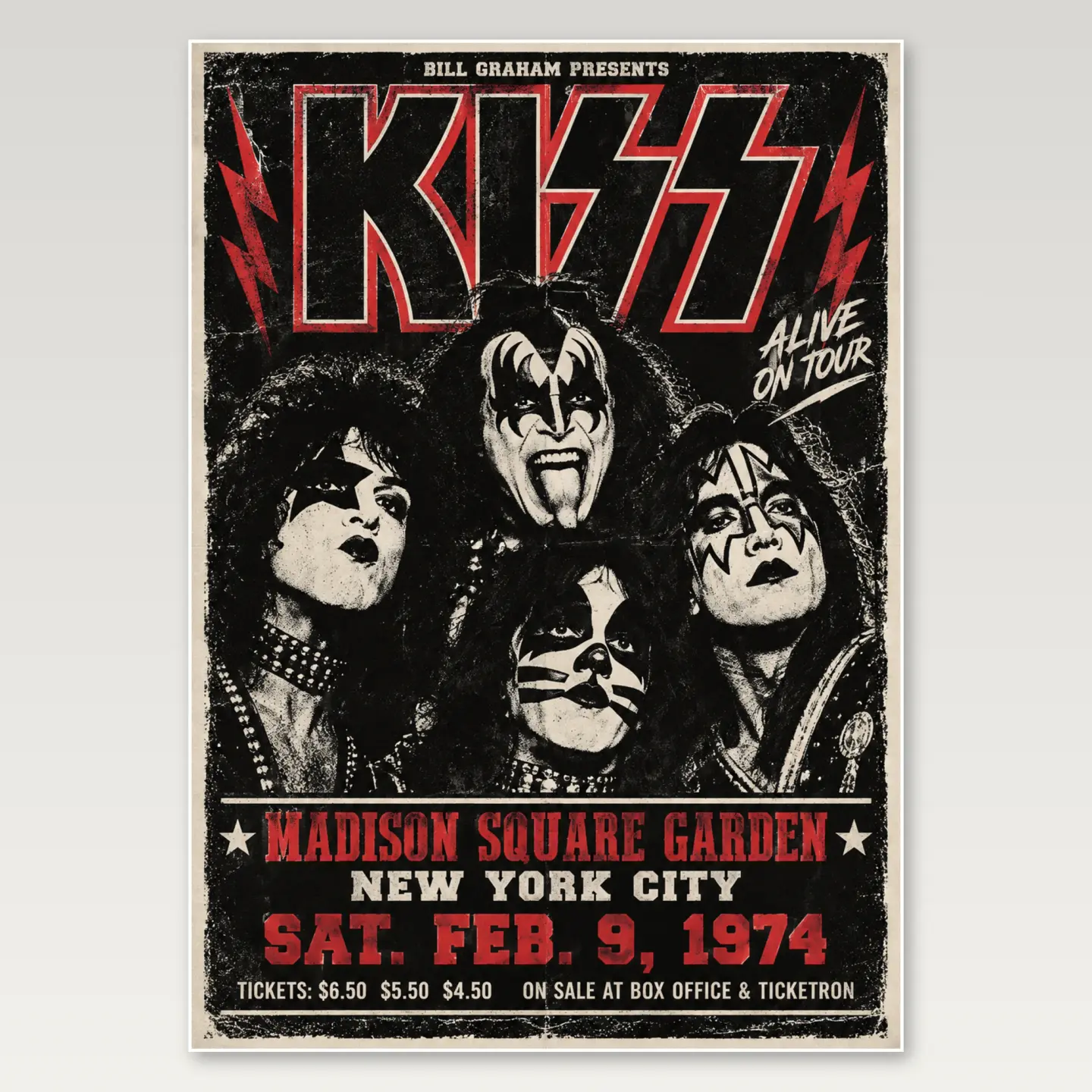 Kiss Band Flyer A4 Poster mockup