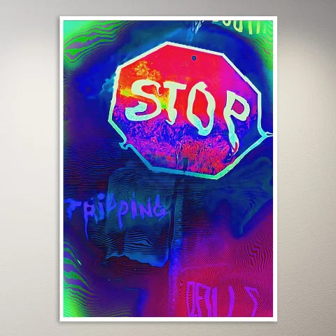 Psychedelic Trippy Aesthetic Wall Poster