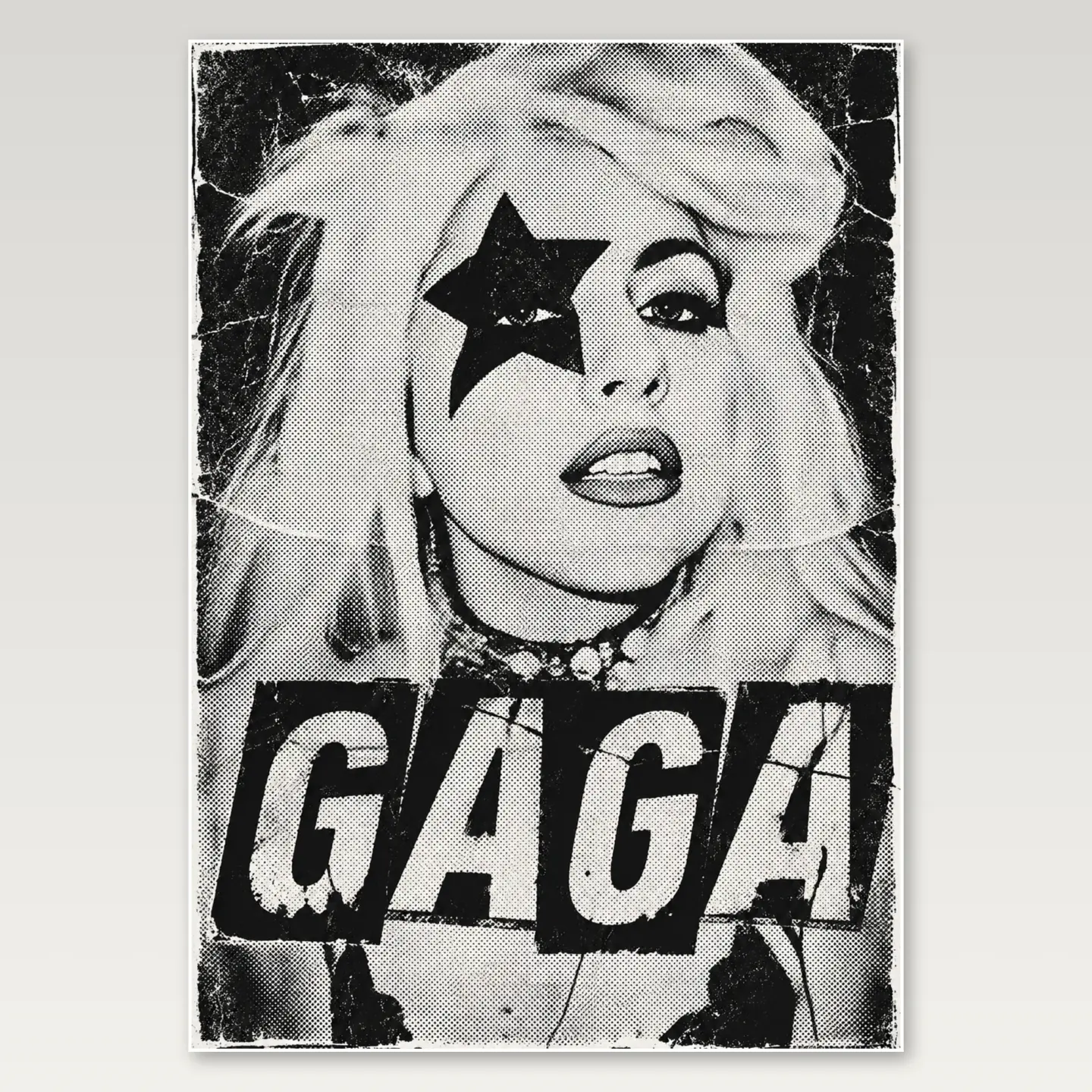 Gaga Star Eye A4 Poster mockup