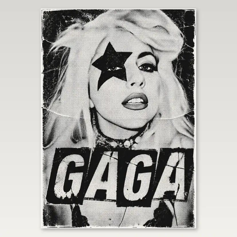 Gaga Star Eye A4 Poster