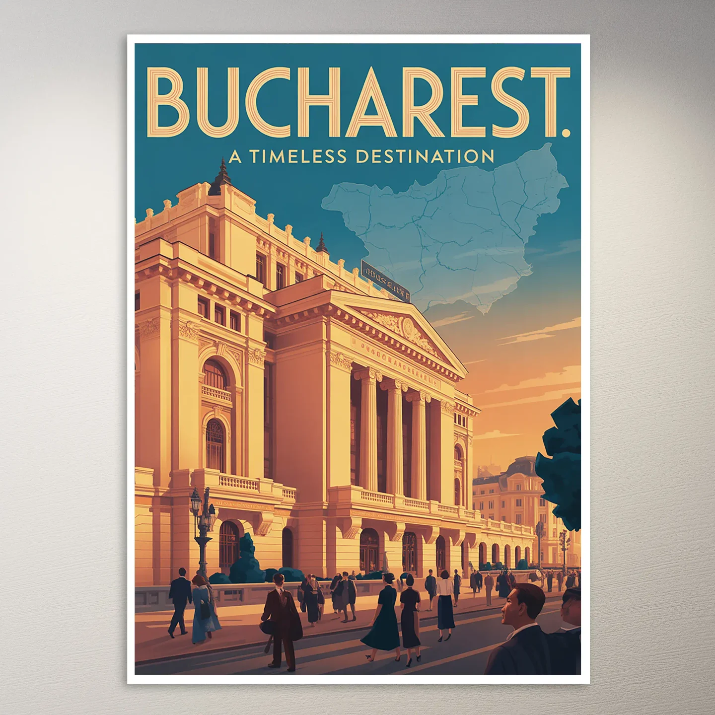 Bucharest Travel Poster