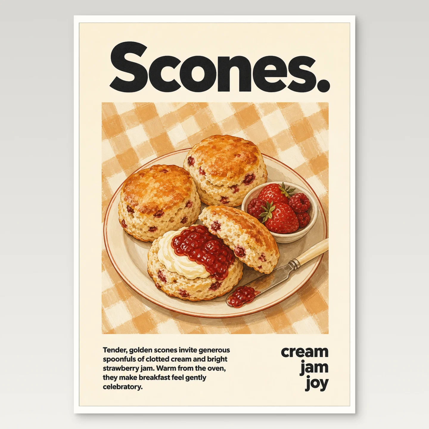Scones Poster mockup