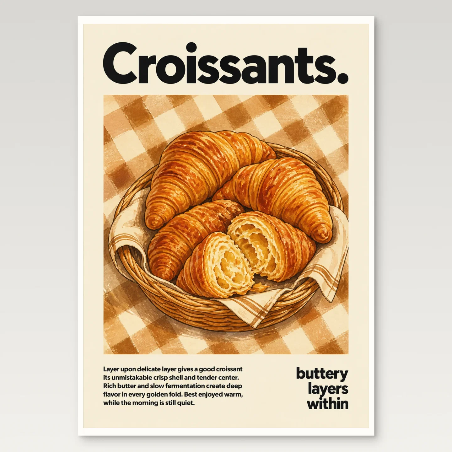 Croissants Poster mockup