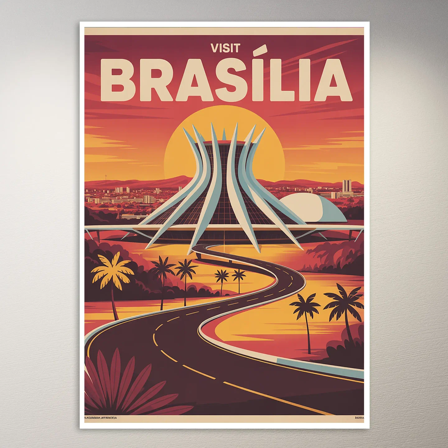 Brasilia Travel Poster