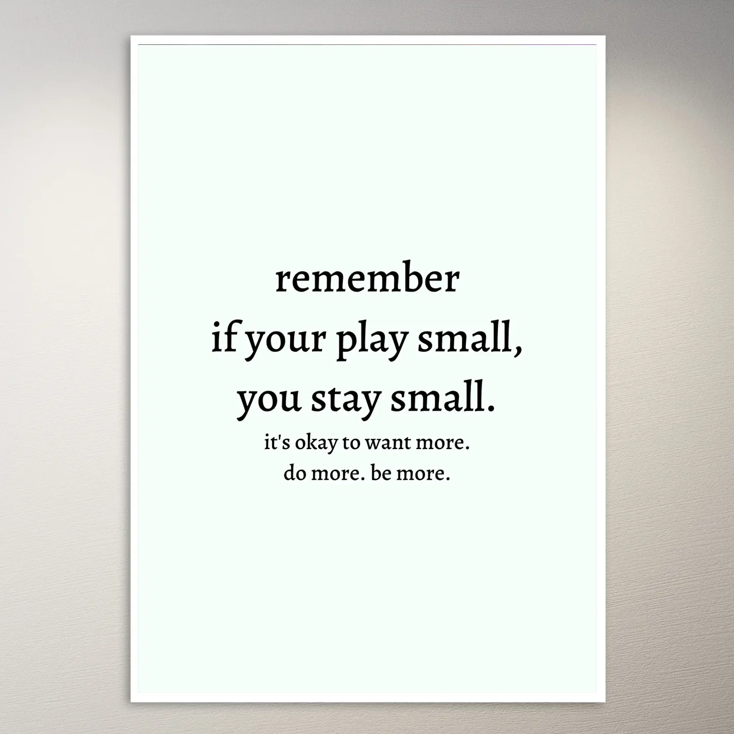 Motivational Quote Wall Poster