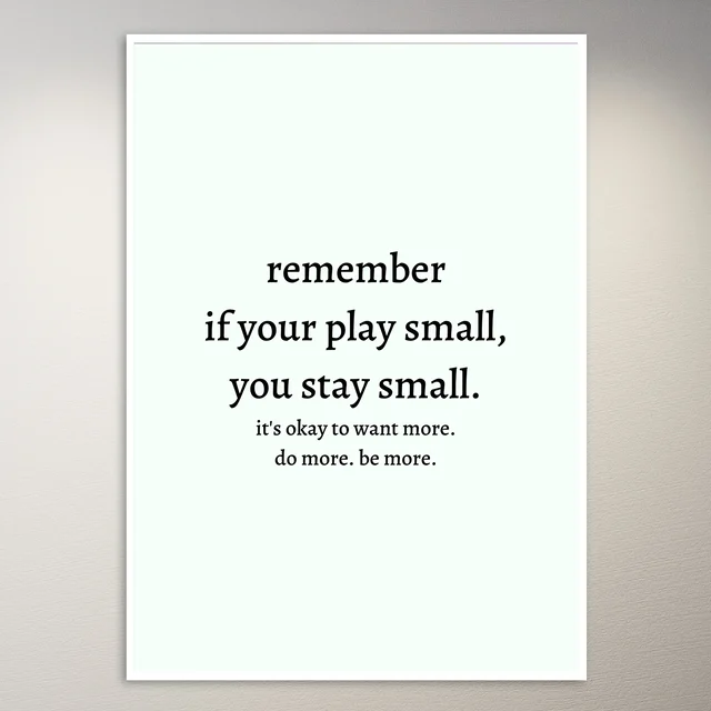 Motivational Quote Wall Poster