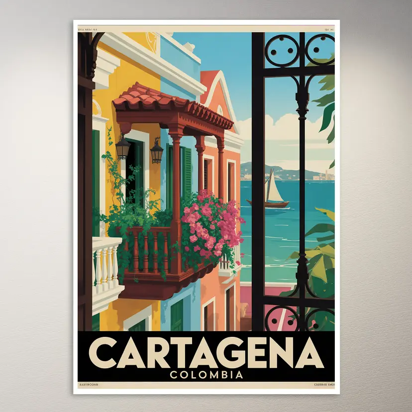 Cartagena Travel Poster