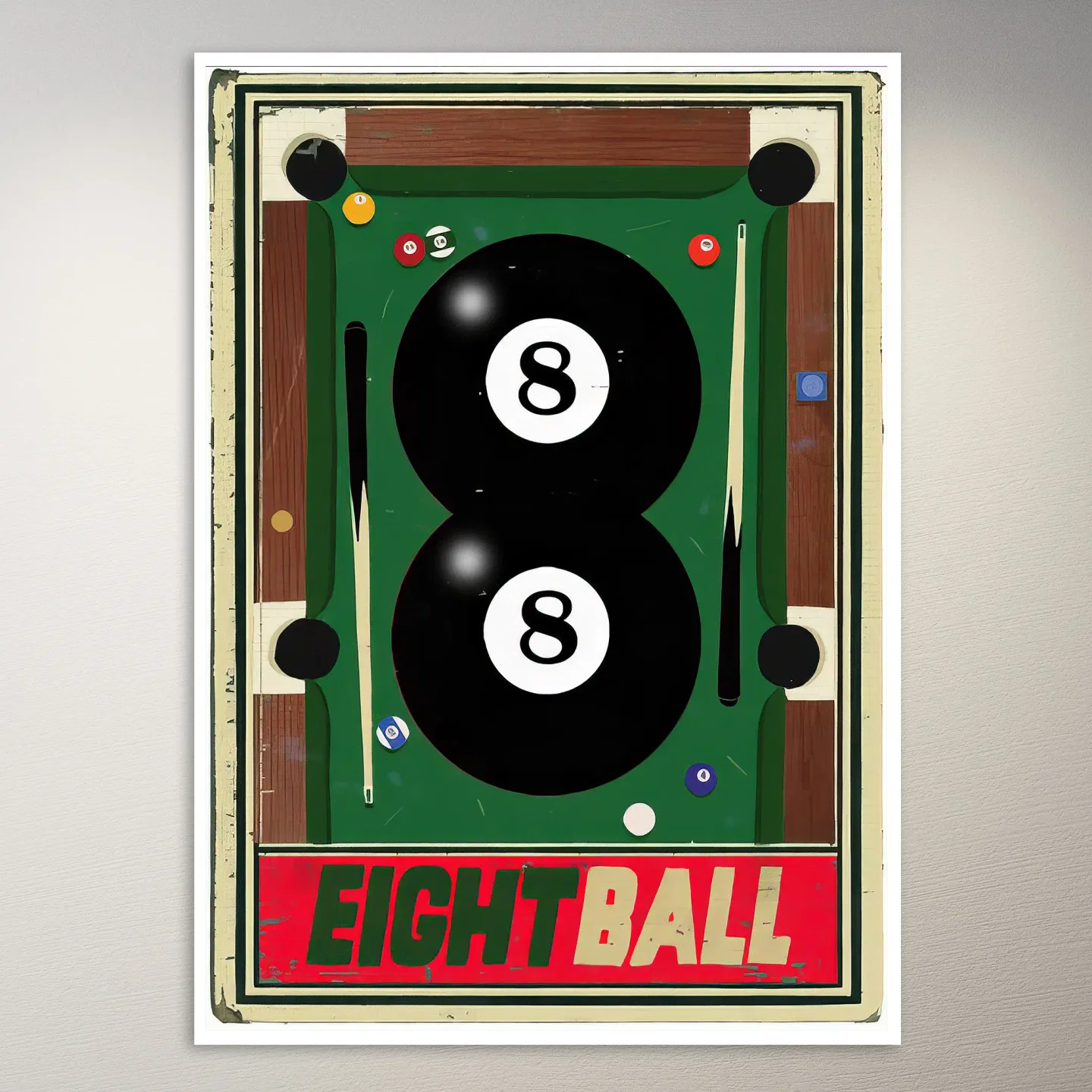 Vintage Eight Ball Pool Poster