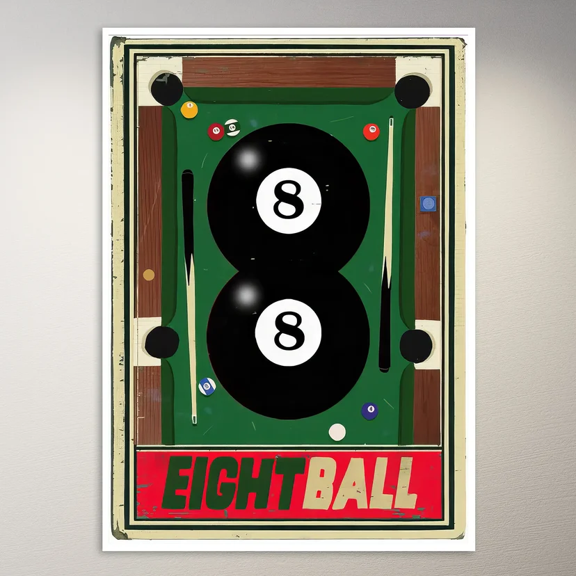 Vintage Eight Ball Pool Poster