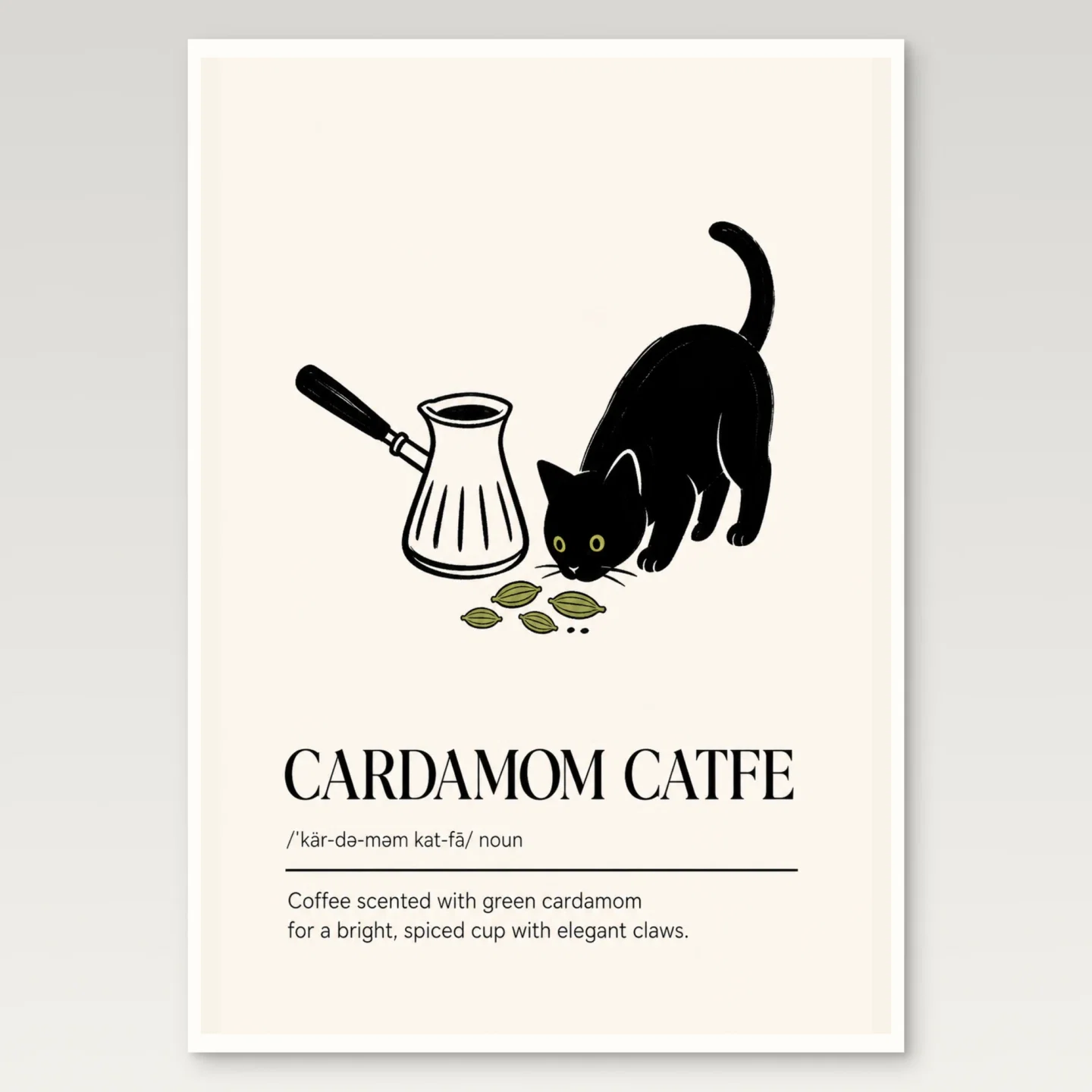 Cardamom Caffee Poster mockup