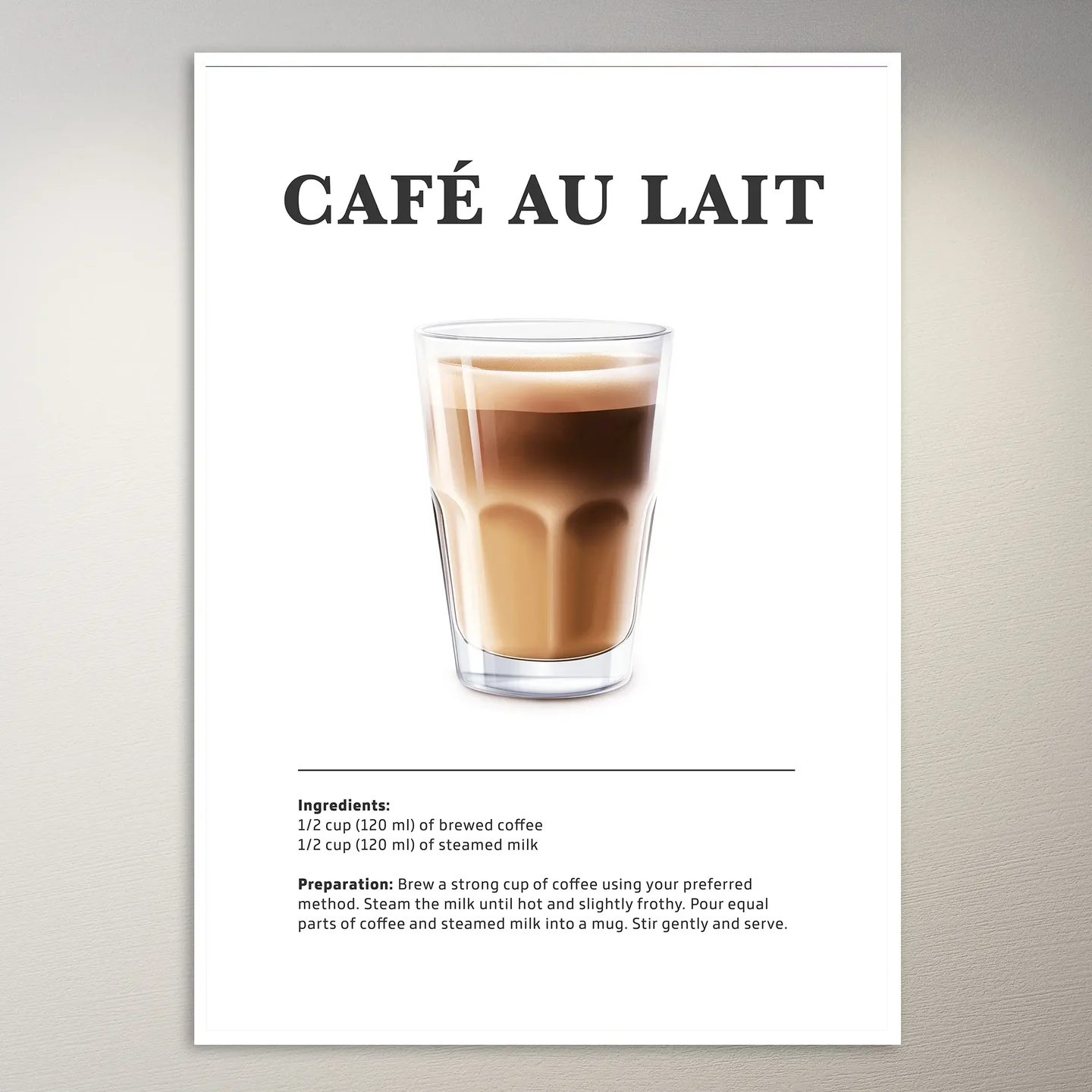 Cafe Au Lait Drink Poster