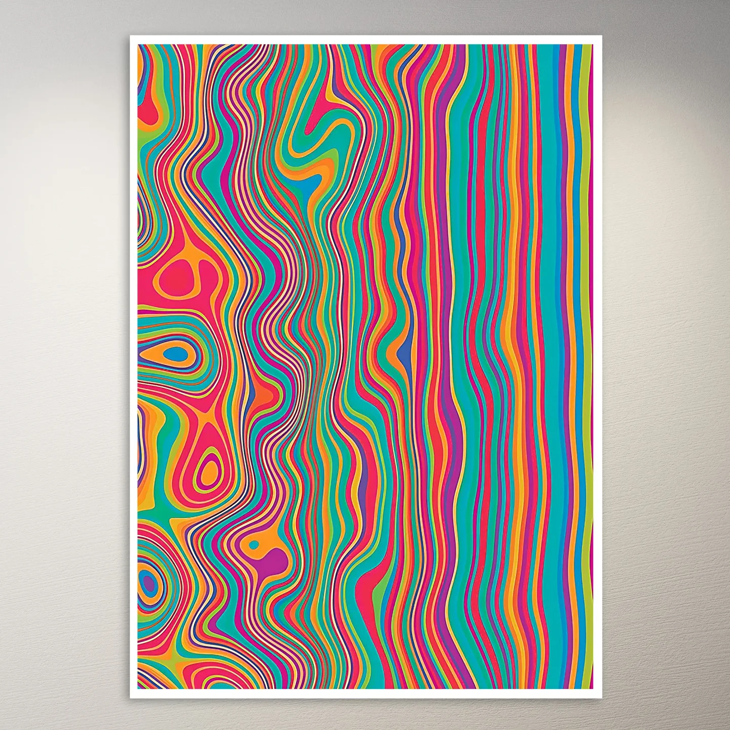 Trippy Art Poster | Dripping colours