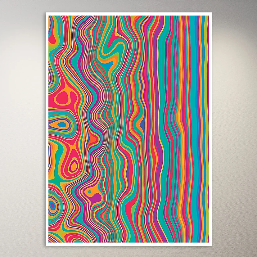 Trippy Art Poster | Dripping colours
