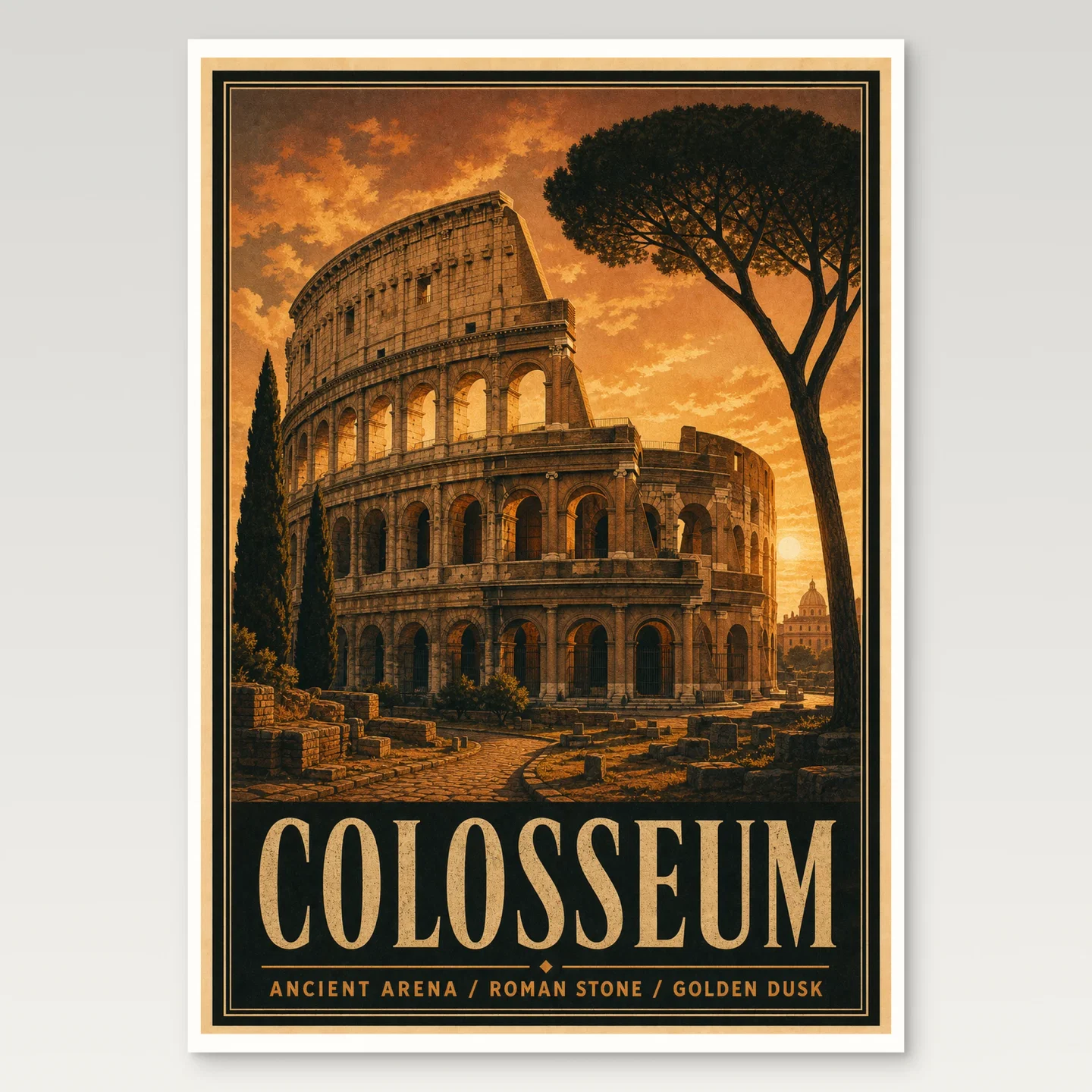 Colosseum Poster mockup