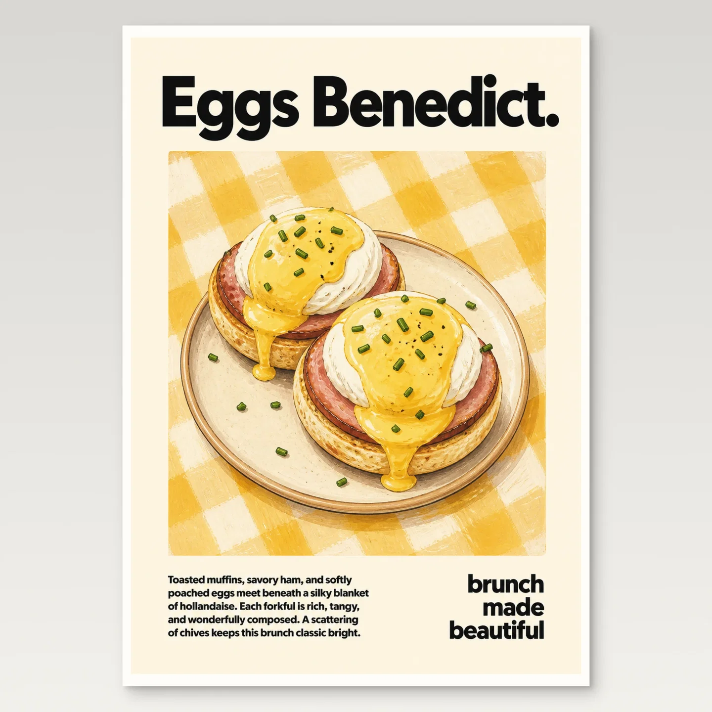 Eggs Benedict Poster mockup