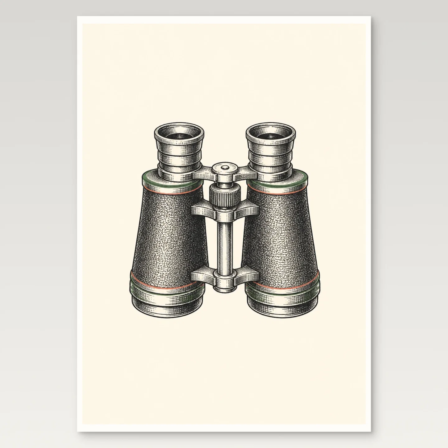 Binoculars Poster mockup