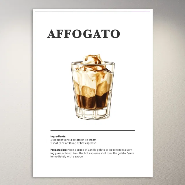Affogato Dessert Drink Poster