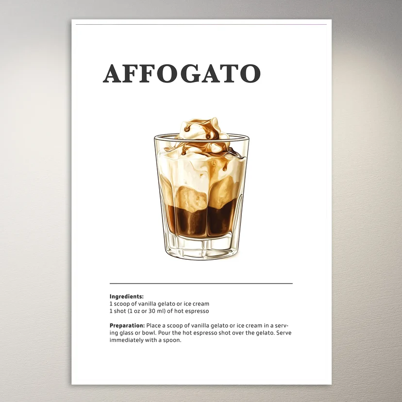 Affogato Dessert Drink Poster