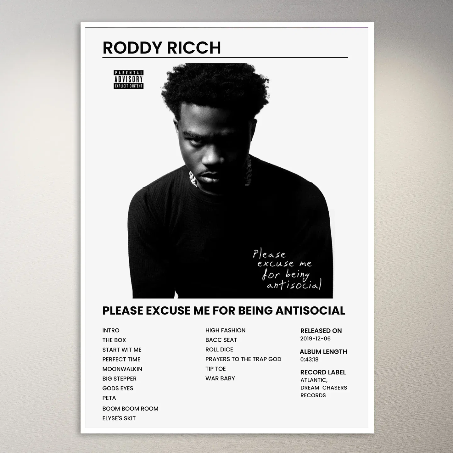Roddy Ricch Poster