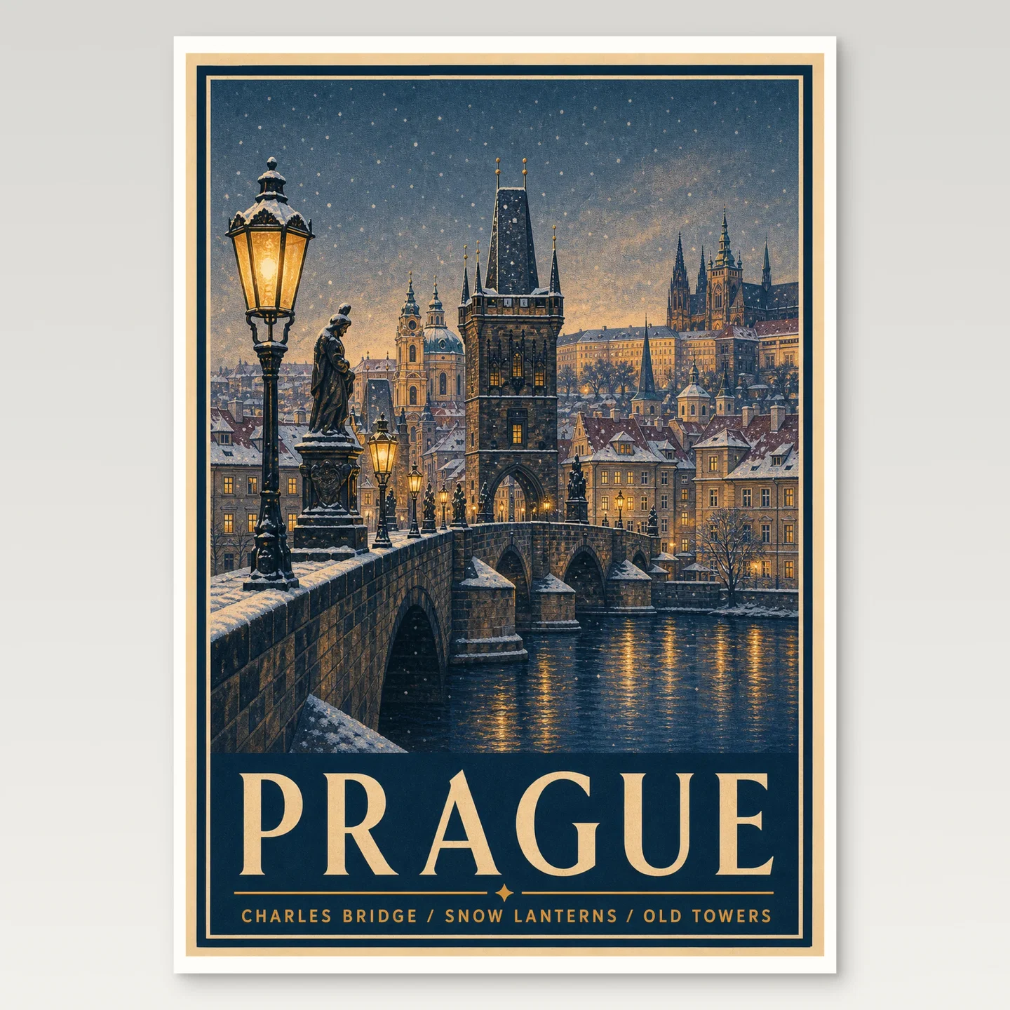 Prague Poster mockup