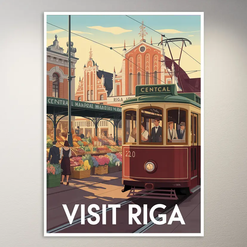 Riga Travel Poster