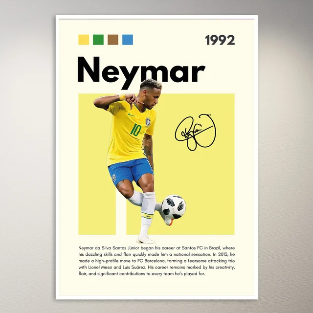 Neymar Brazilian Footballer Poster