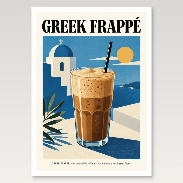 Greek Frappe Poster