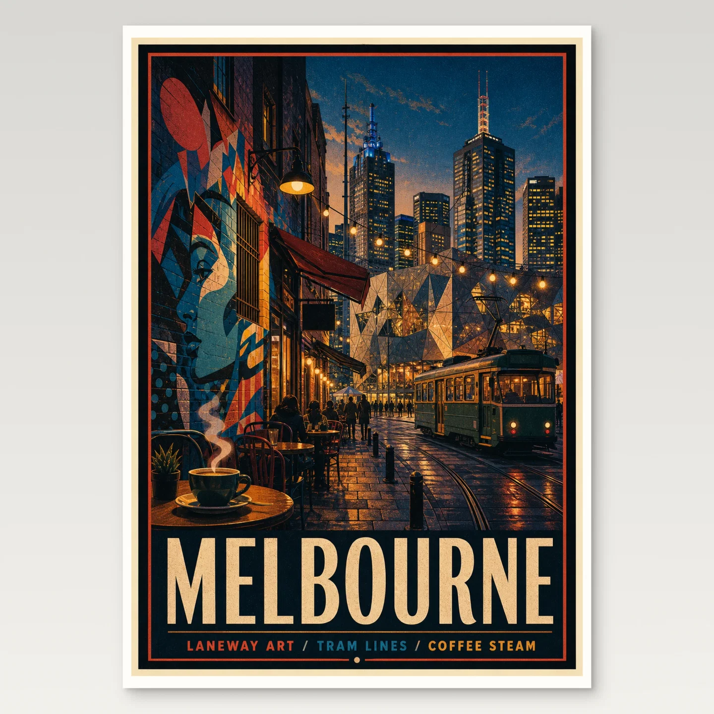 Melbourne Poster mockup