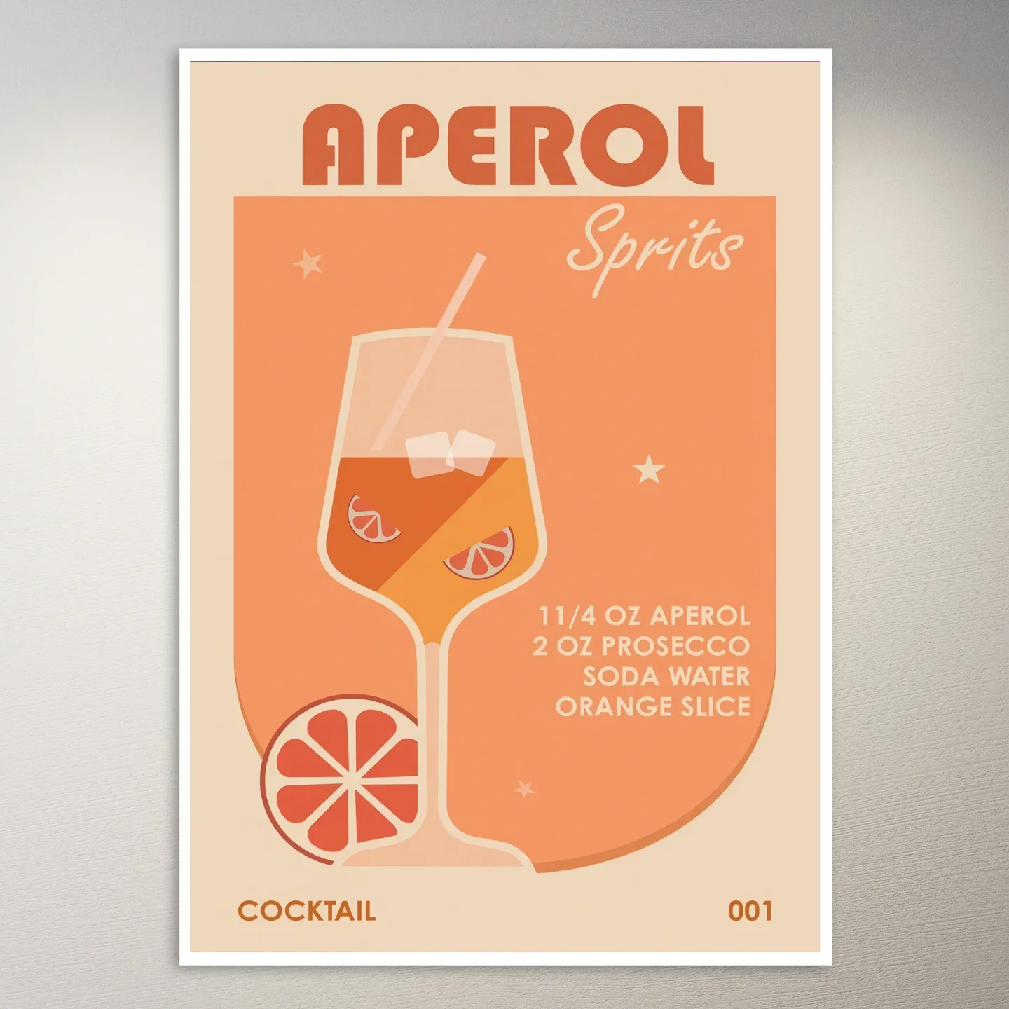 Aperol Spritz Cocktail Recipe 001 Poster