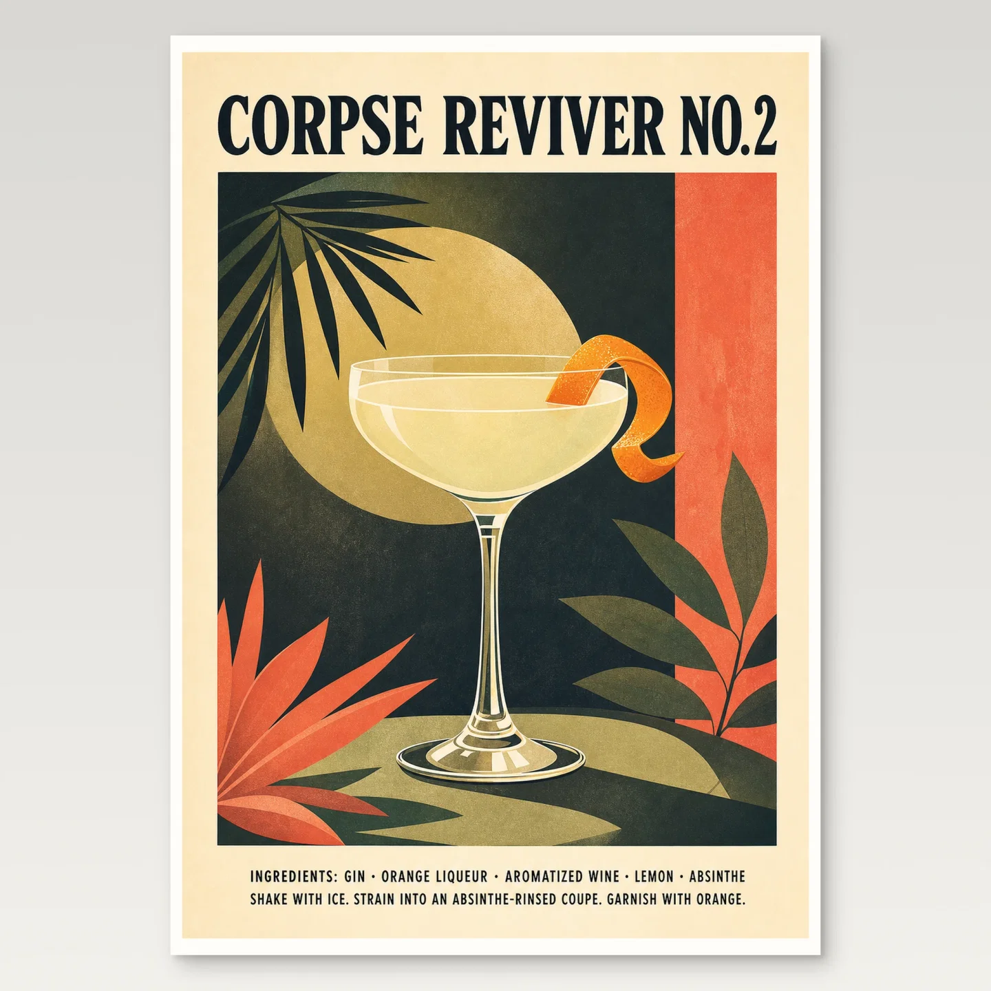 Corpse Reviver No 2 Poster mockup