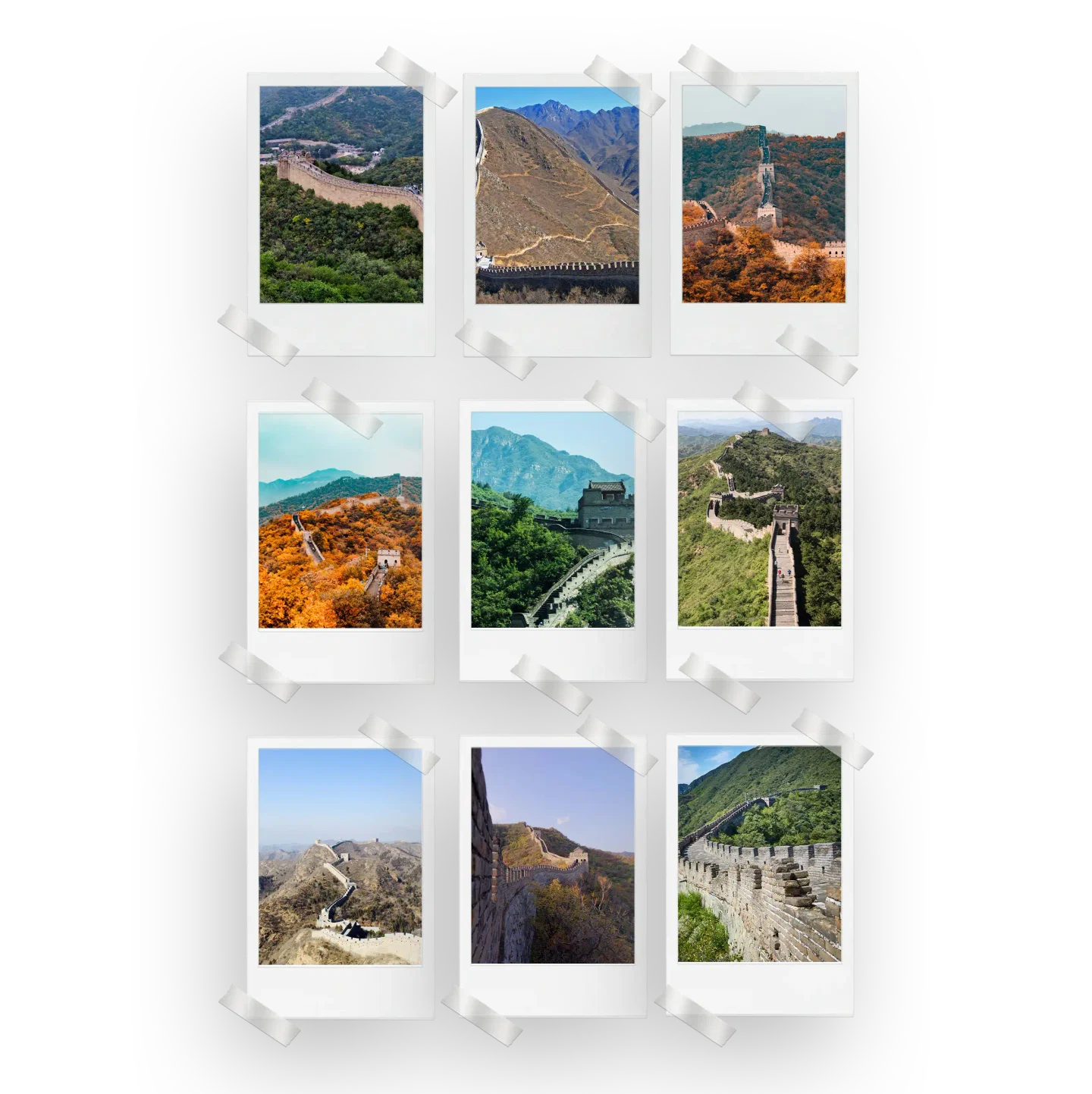 Great Wall of China Prints Set of 9
