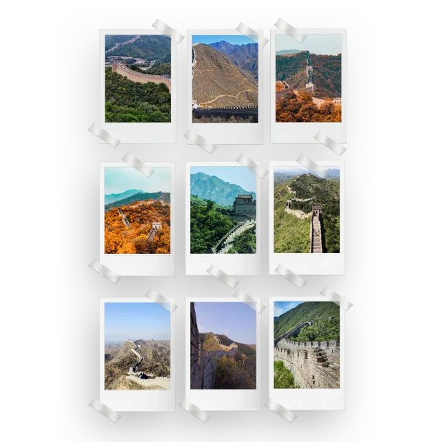 Great Wall of China Prints Set of 9