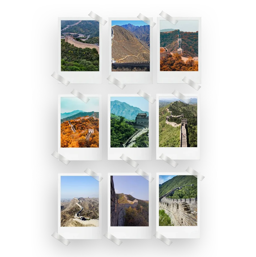 Great Wall of China Prints Set of 9