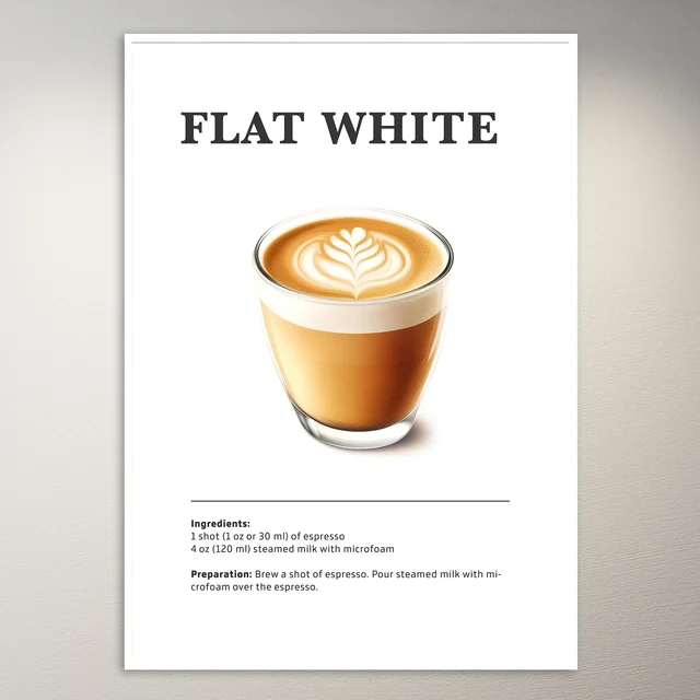 Flat White Coffee Poster