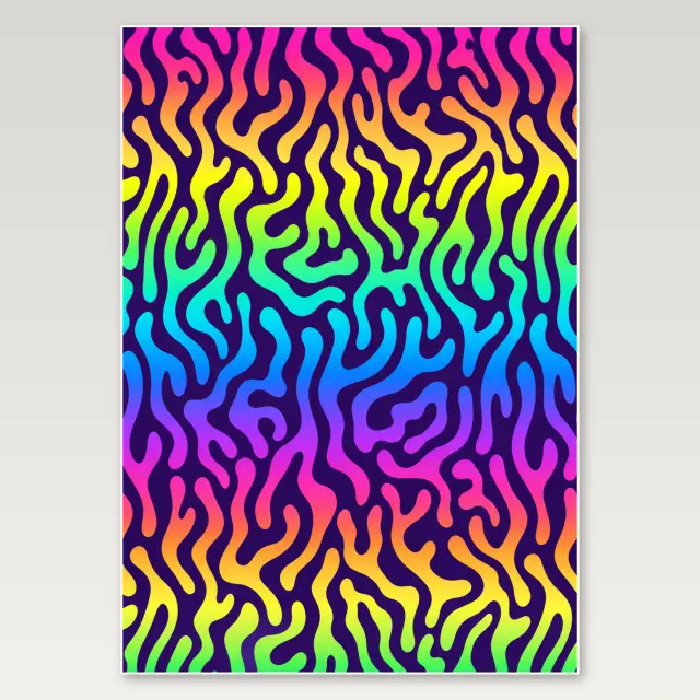 Rainbow Liquid Maze A4 Poster