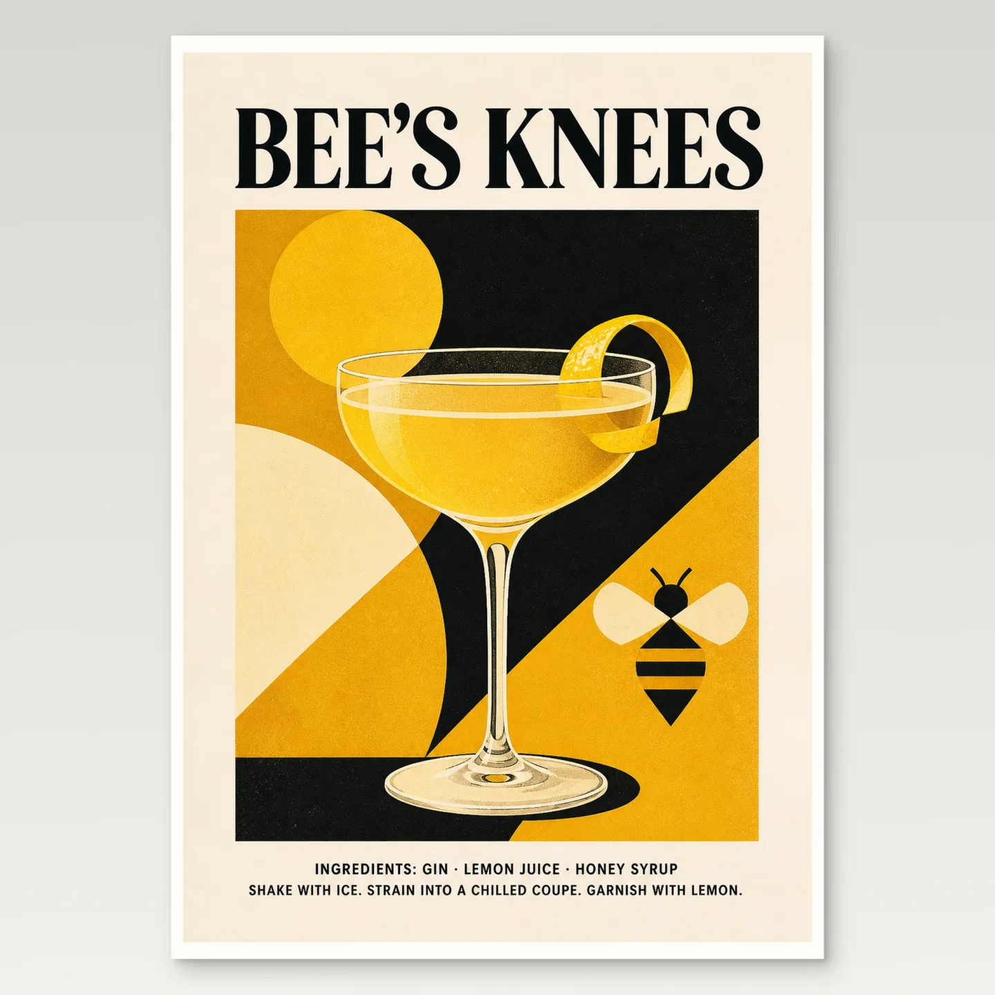 Bees Knees Poster mockup