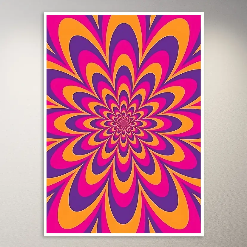 Psychedelic Optical Illustion Poster