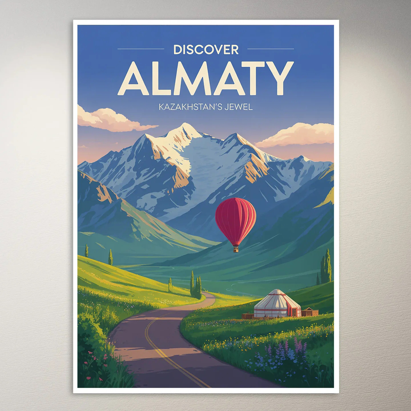 Almaty Travel Poster