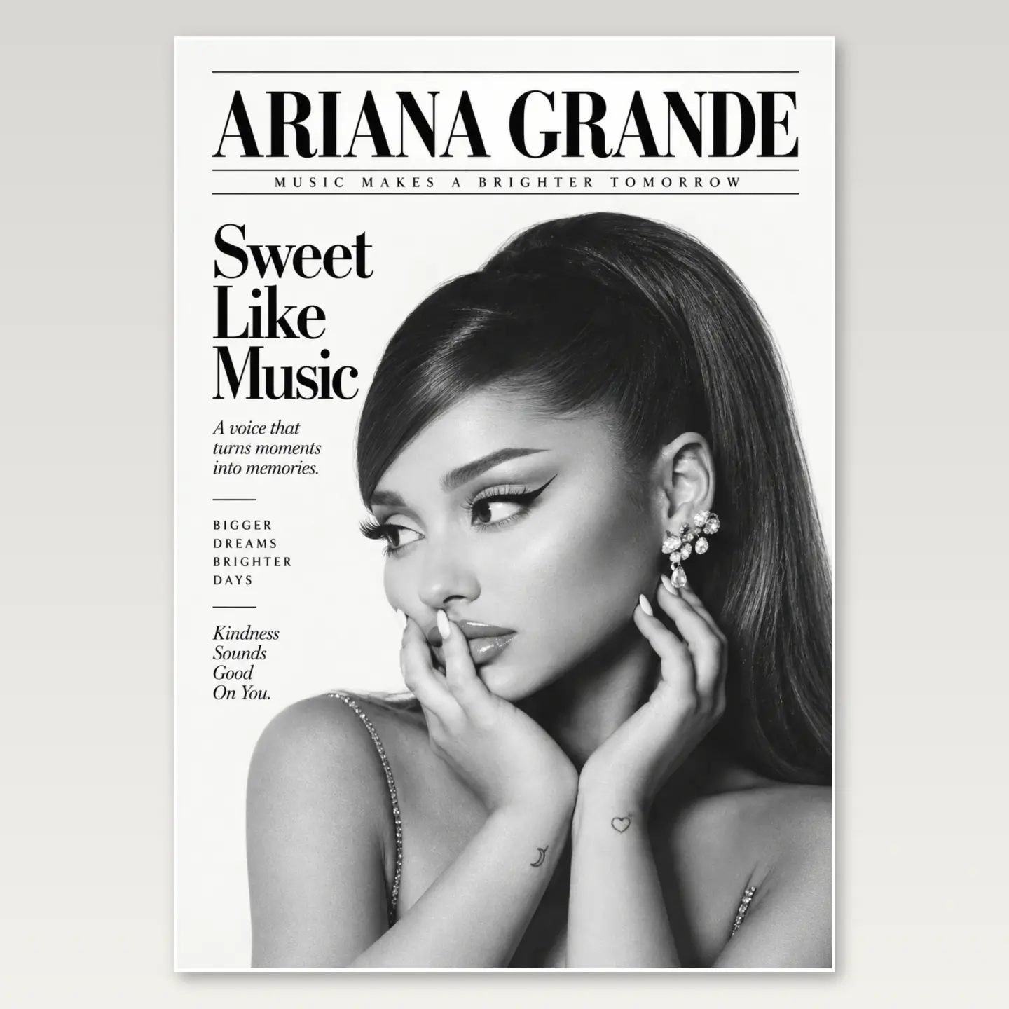 Ariana Editorial A4 Poster mockup