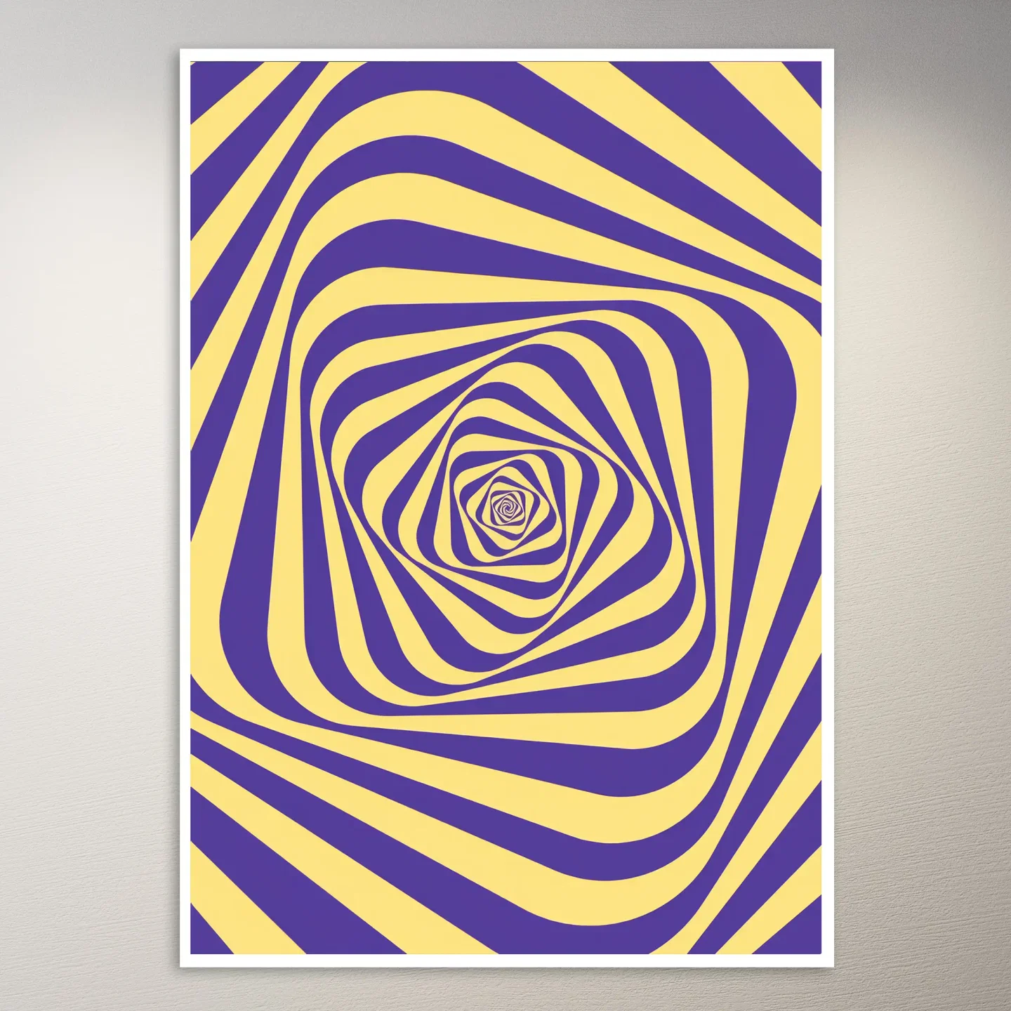 Purple and Yellow Swirl Pattern Poster