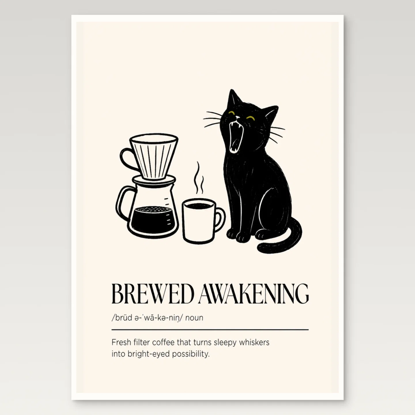 Brewed Awakening Poster mockup