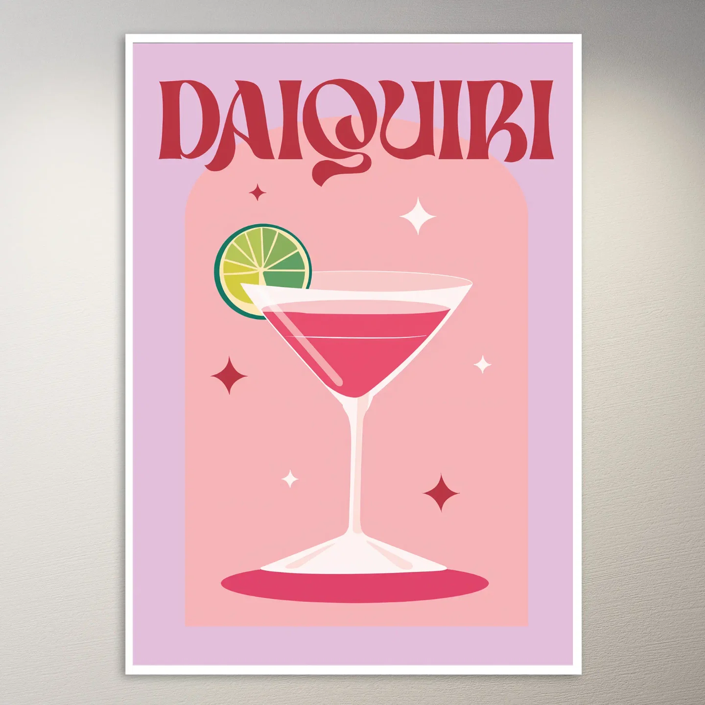 A Refreshing Pink Daiquiri Cocktail Poster