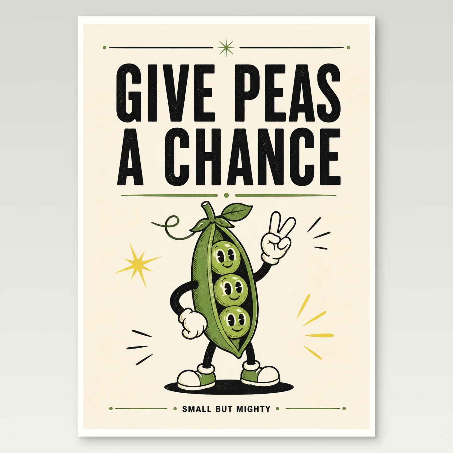 Peas Poster mockup
