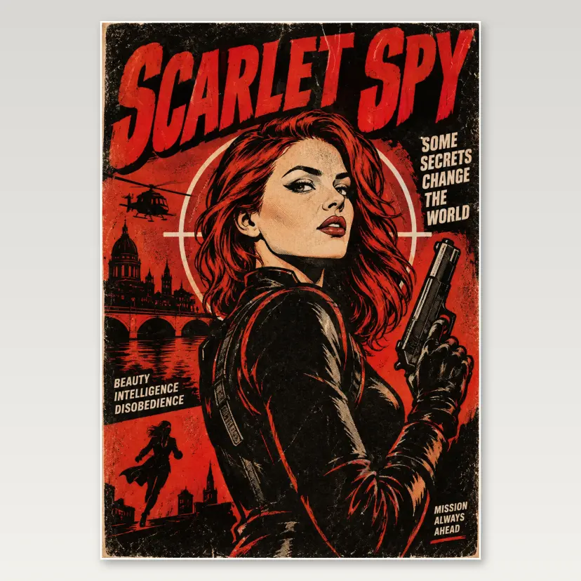 Scarlet Spy Comic A4 Poster