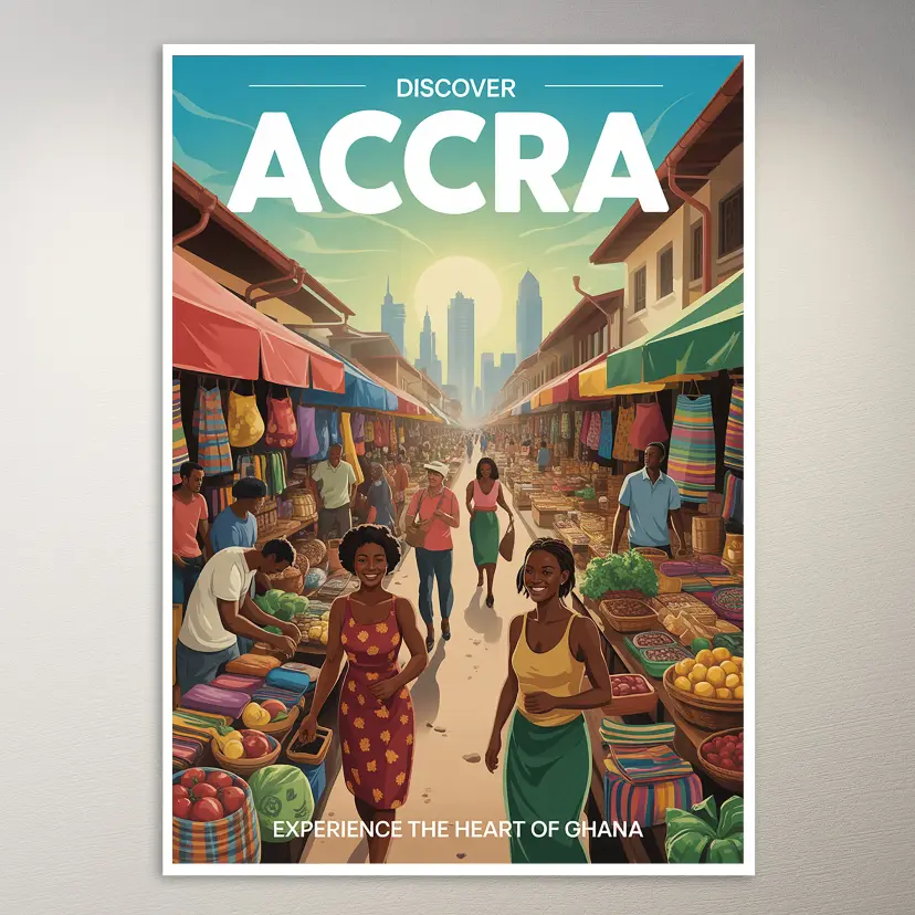 Accra Travel Poster