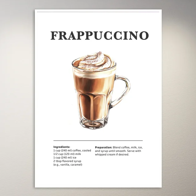 Iced Coffee Frappuccino Poster