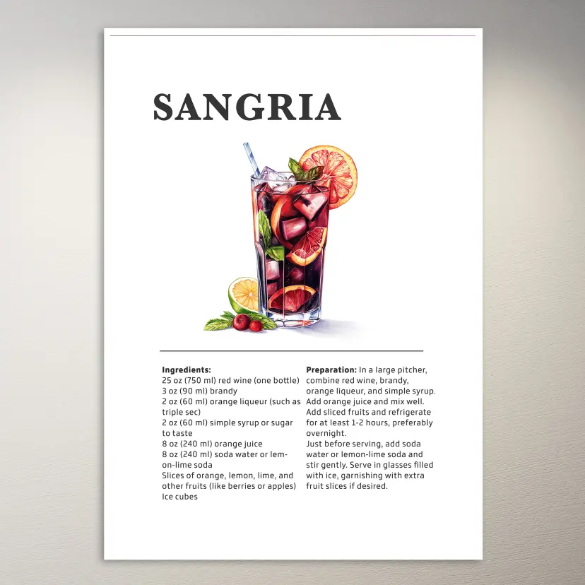 Refreshing Sangria Poster