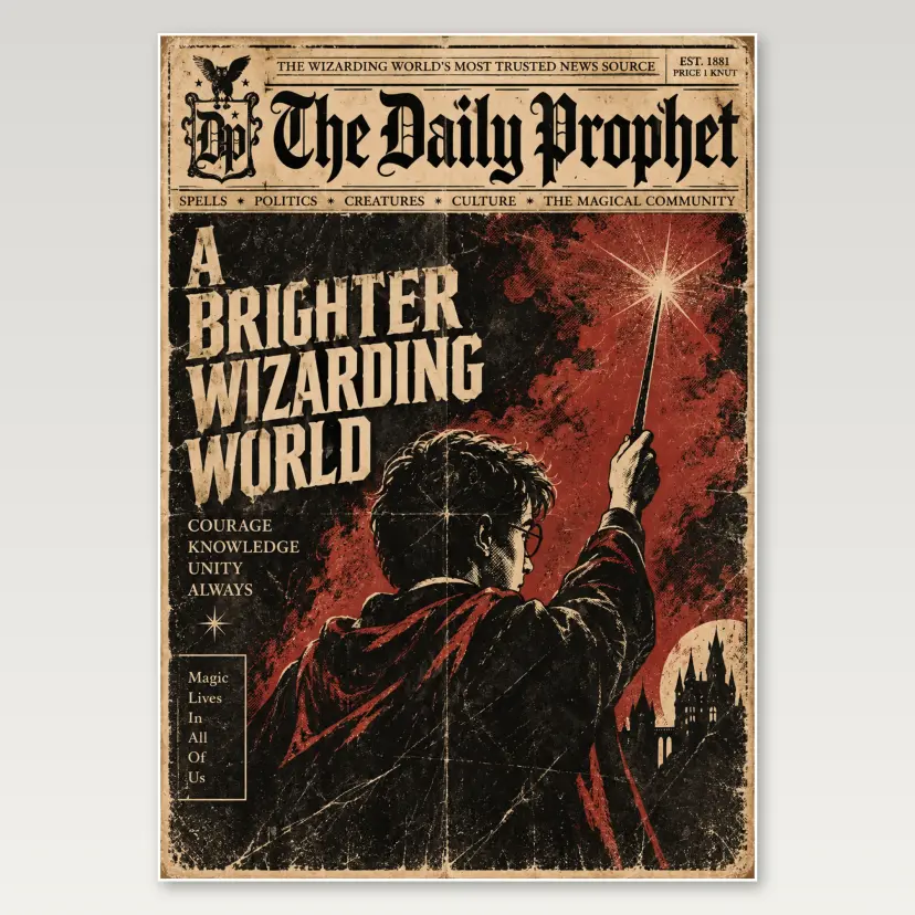 Wizard Newspaper A4 Poster