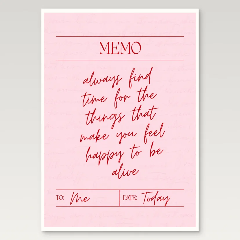 Happiness Memo Poster