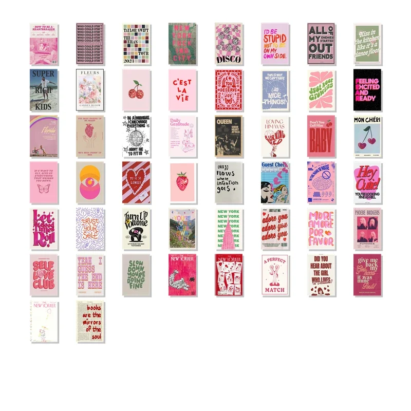 Teen Girl Aesthetic Set of 50 Collage Kit